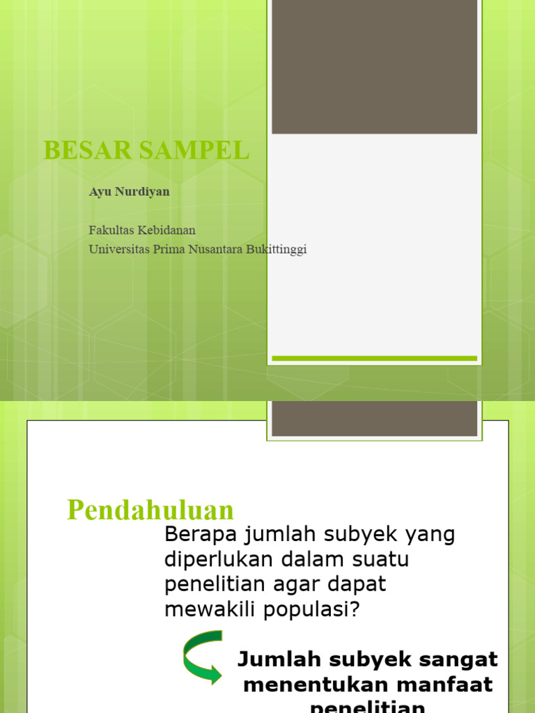 Besar Sampel | PDF