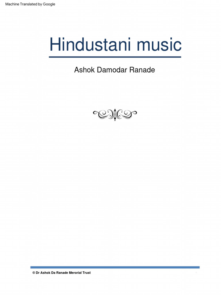 Hindustani Music Overview by Ashok Ranade | PDF | Reason