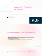 Cuadro Comparativo Normativa Minera en Colombia