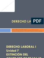 Derecho Laboral - Unidad 7 - Extinción