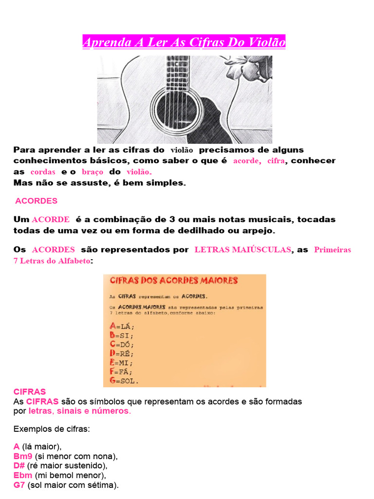 Para Aprender A Ler As Cifras Do | PDF | Arte