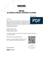 Oly Special Classe Notice