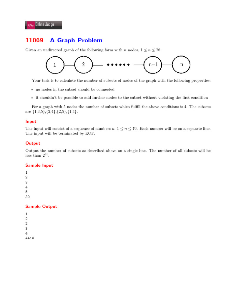 A Graph Problem Input PDF
