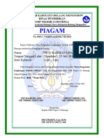 Format Piagam Penghargaan MPLS Tingkat SMP N 14 Dumoga