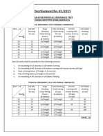 Physical Endurance & Physical Measurement Standards For The Post of JE (Fire)