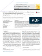 2015 - Influence of Photovoltaic Angle-Dependence On Overall Power Output For Fixed Building Integrated Configurations