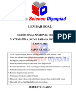 Soal Grand Final Jso Sains Level 2