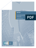 Report On The Role of Environmental and Social Risks in The Prudential Framework