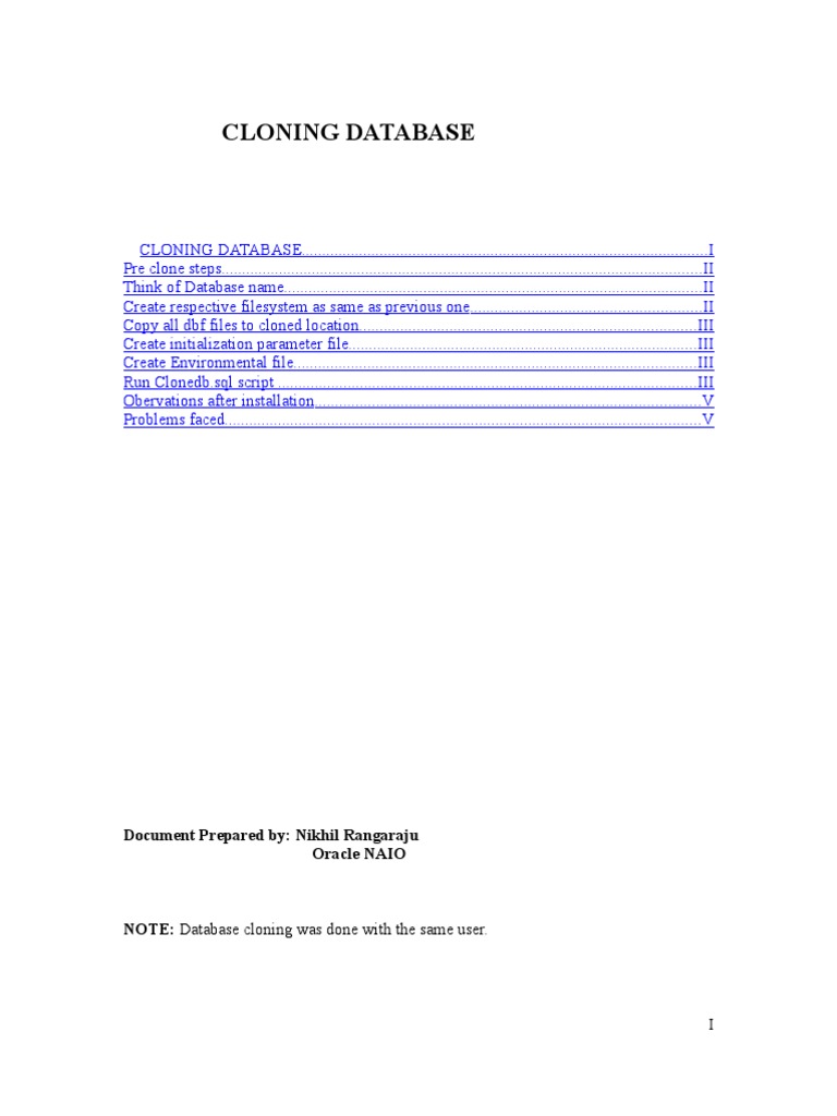 Cloning Database Procedure Guide | PDF | Oracle Database | Apache Http ...