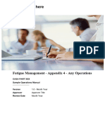 Sample Operations Manual Fatigue Management Appendix 4 Any Operations