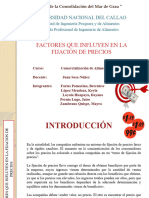 Factores FIJACION DE PRECIO Exposicion