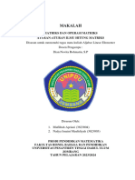 Matriks, Operasi Matriks Dan Ilmu Hitung Matriks