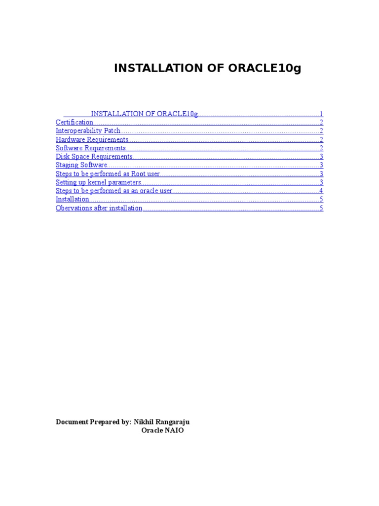 Oracle 10g Installation Guide | PDF | Superuser | Kernel (Operating System)