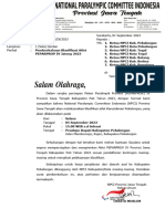 087.NPCI-JTG - Ix.2023 - Pemberitahuan Klasifikasi Peparprov 2023 - Karesidenan Pekalongan