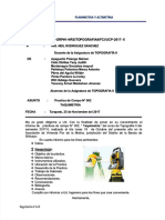 Informe #INFORME #002-GRP#1-NRS/TO 002-GRP#1-NRS/TOPOGRAFIAII/FCI/UCP-2017-II Pografiaii/Fci/Ucp-2017 - Ii
