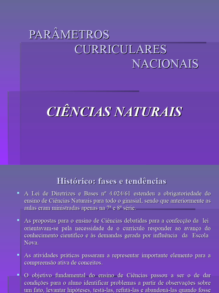 Ensino de Ciências Naturais no Brasil | PDF | Science | Aprendizado