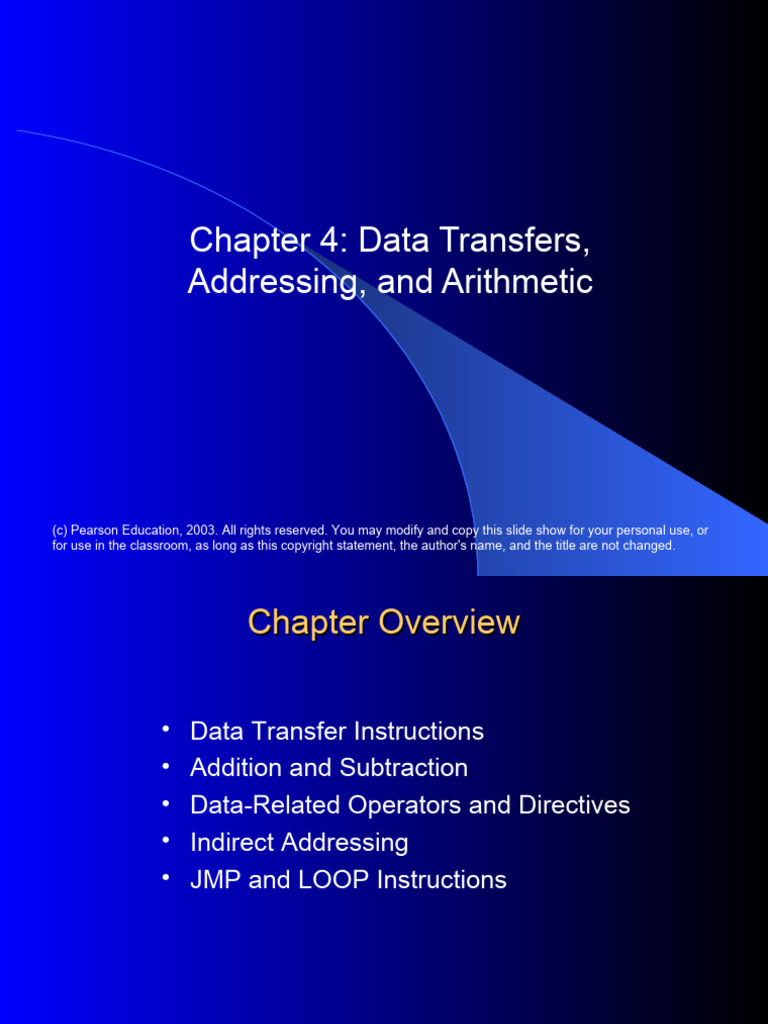 Lec 5-6 Assembly (CH 4) | PDF | Assembly Language | Pointer (Computer ...