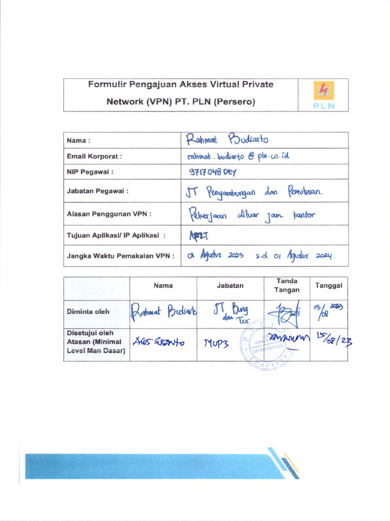 Formulir VPN | PDF