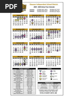 2023 2024CalendarORIGINAL | PDF | Academic Term | Holidays