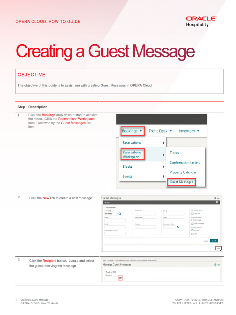 Creating A Guest Message How To Guide PDF