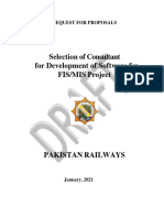 RFP For ERP (FIS-MIS) Project of Pakistan Railway (Complete)