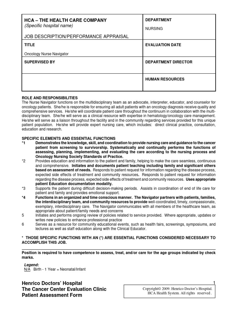 Oncology Nurse Navigator | PDF | Nursing | Patient