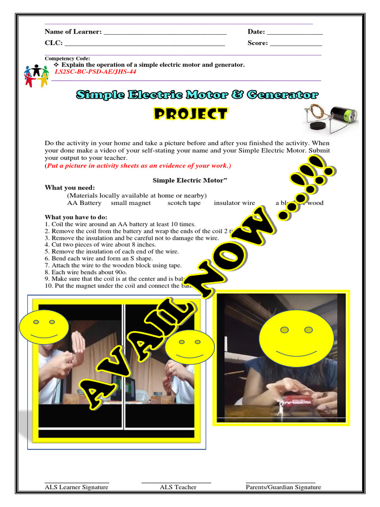 Project Simple Electric Motor PDF