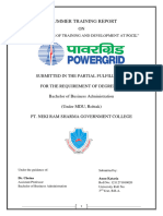 Summer Internship Report-Powergrid