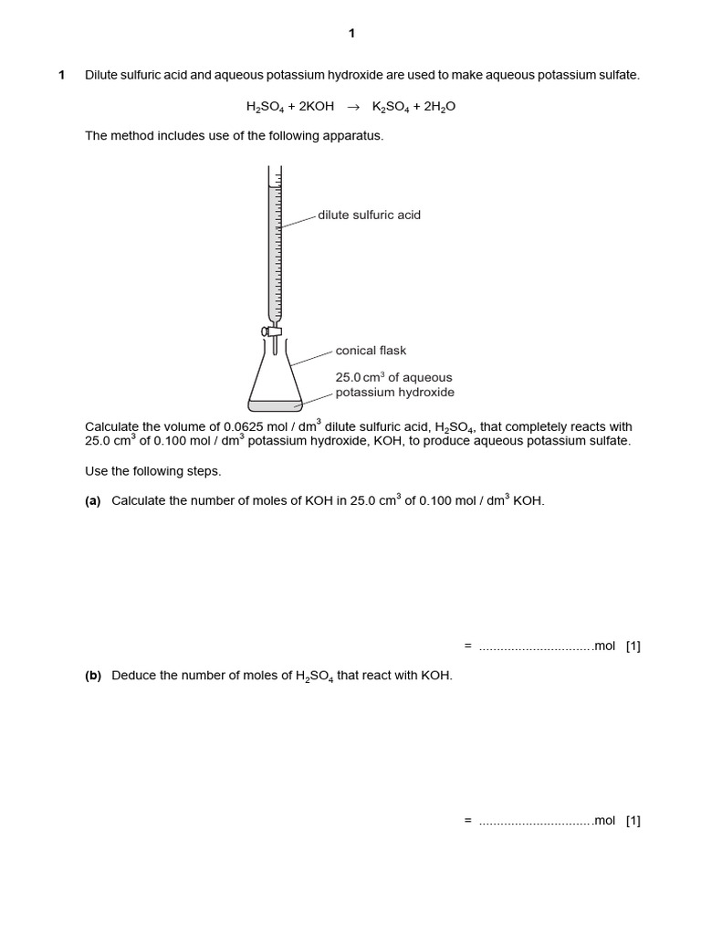 IGCSE ChemistryMole Concept PDF Mole (Unit) Oxide