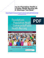 Foundations For Population Health in Community Public Health Nursing 5th Edition Stanhope Test Bank
