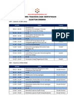 Rundown Training & Ujian Sertifikasi Auditor Energi (30 Mei 2023)