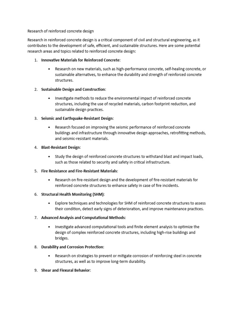 Reinforced Concrete Design Research Insights | PDF | Reinforced ...