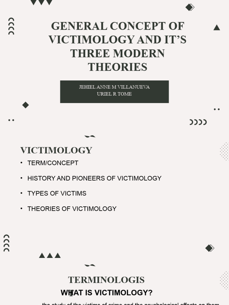 Victimology Report | PDF | Victimology | Criminology