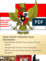 Sikap Positif Terhadap Nilai-Nilai Pancasila