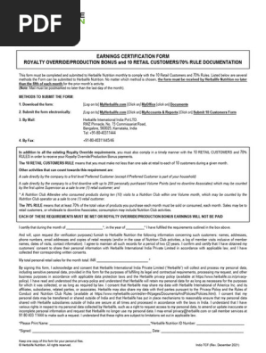 10 Customer Form