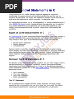 Control Statements in C Gate Notes 72