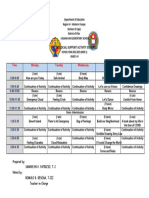 Ces PSS Activity Schedule