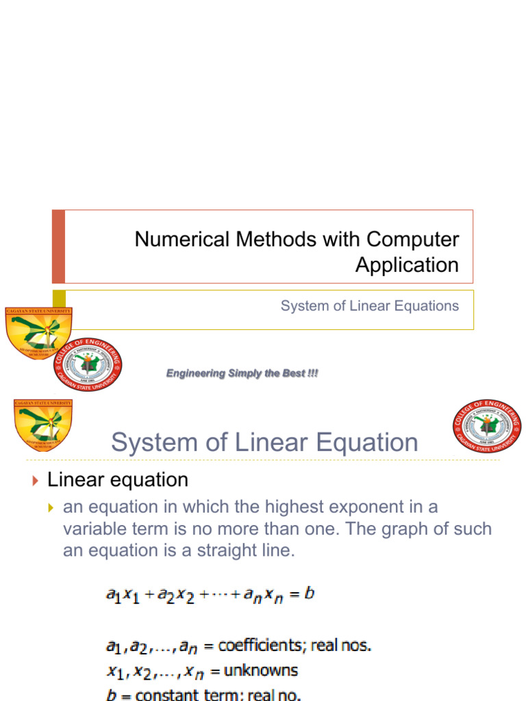 Notes 6 - Linear Systems 1 | PDF | System Of Linear Equations | Equations
