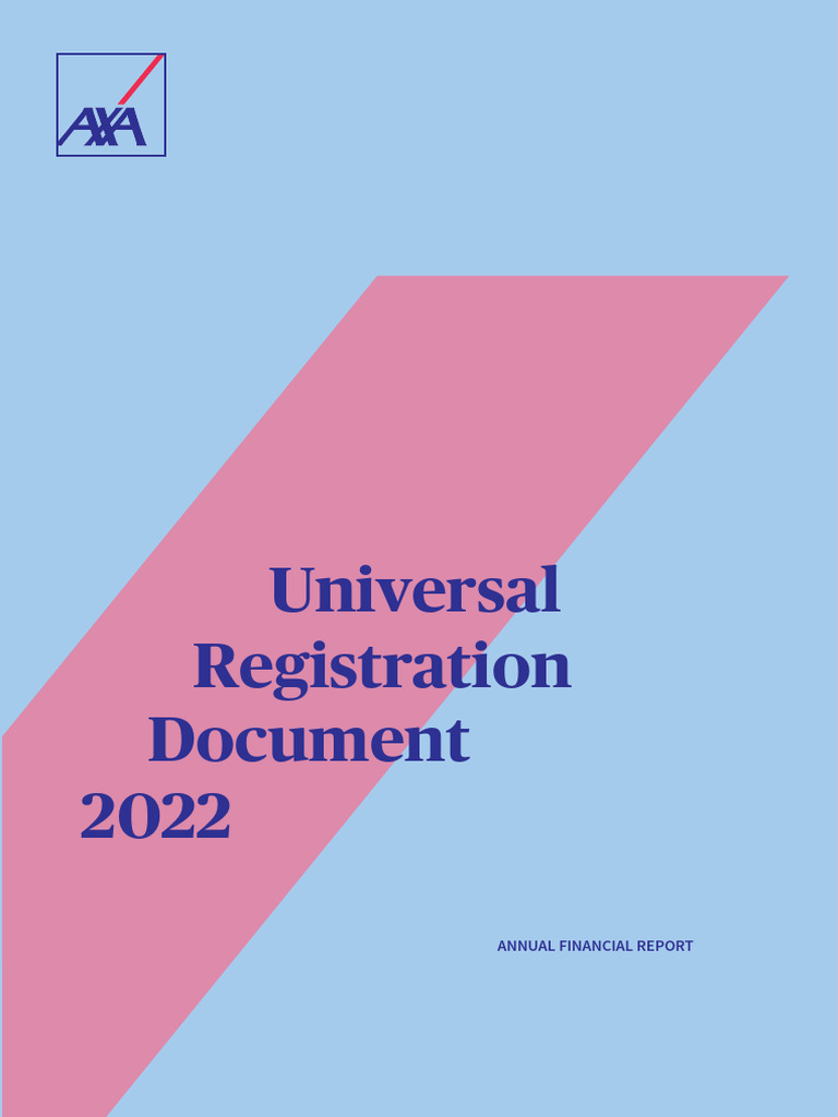 AXA 2022 Annual Financial Report | PDF | Sustainability | Insurance