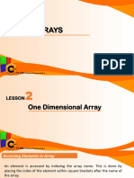 Lesson 2 One Dimensional Array