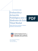 Evaluación y Actuación Podologíca Ante El Síndrome de Estrés Medial Tibial