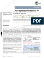 2019 CS BODIPY As Electron Withdrawing Group For The Activation of Double Bonds in Asymmetric Cycloaddition Reactions