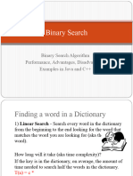 Binary Search: Binary Search Algorithm Performance, Advantages, Disadvantages Examples in Java and C++
