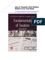 Fundamentals of Taxation 2018 Edition 11th Edition Cruz Test Bank