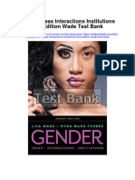 Gender Ideas Interactions Institutions 2nd Edition Wade Test Bank