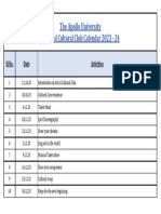 Arts & Cultural Club Calendars Till Dec 2023