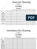Attendance For Cleaning