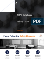 RIPE Data Base-Slides, Training Curse