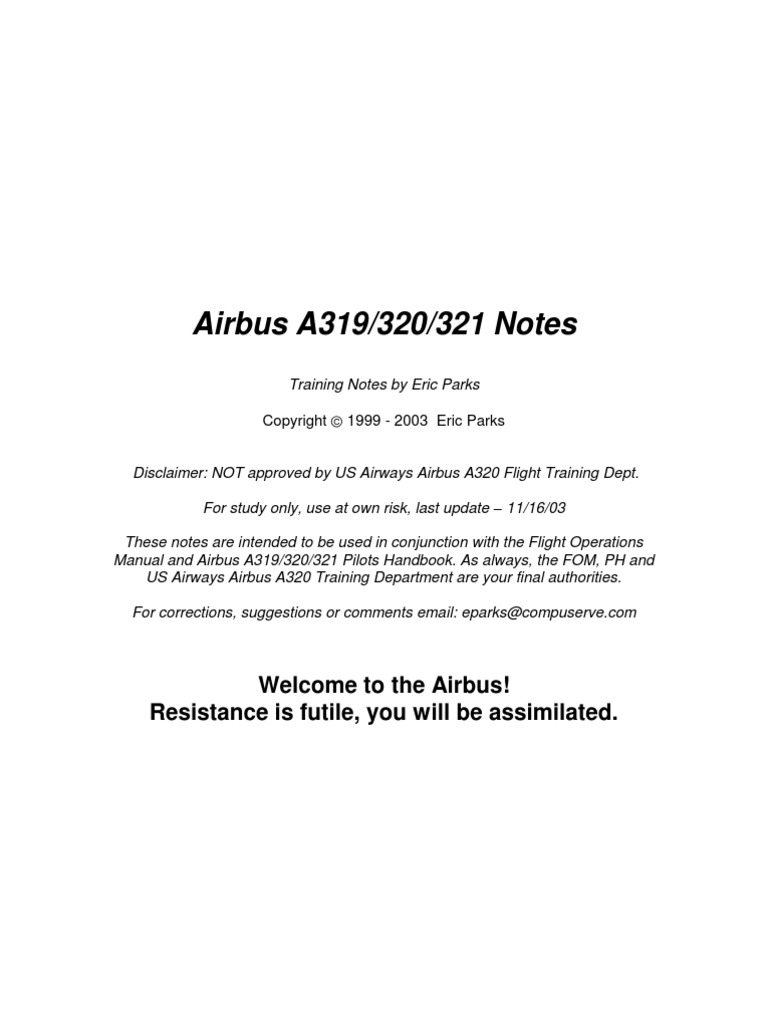 A320 Notes | PDF | Anti Lock Braking System | Landing Gear