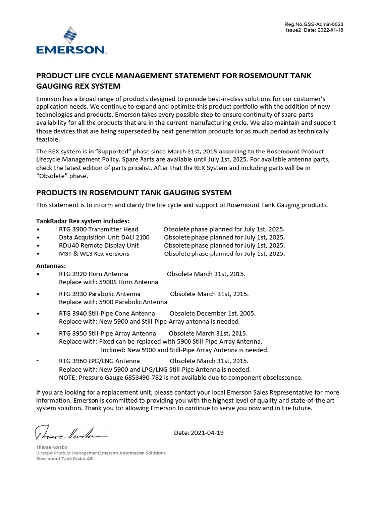 REXStatementLife Cycle PDF Product Lifecycle Antenna (Radio)
